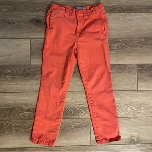 Primary Kid Size 6 Vibrant Coral Orange Chino Pants